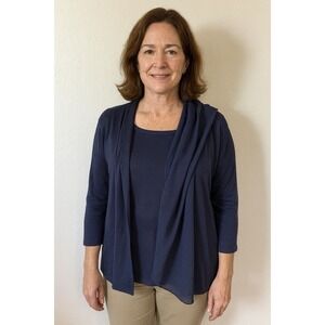 Lauren Ralph Lauren Silk Blend Blouse W Scarf 3x Old Money Plus